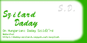 szilard daday business card